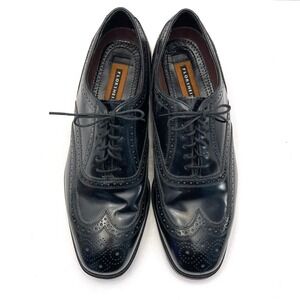 Florsheim Lexington Black Leather Wingtips 17066-01 Mens 11.5 D Oxfords Lace Up